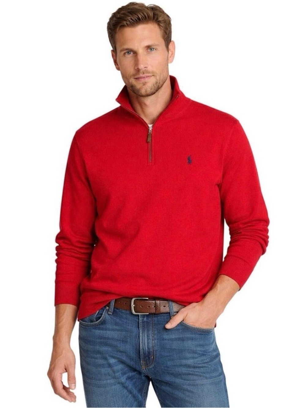 NWT Polo Ralph Lauren Estate Rib 1/4 Zip Pullover Sweater